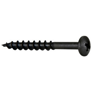 Main product image for #8 x 1-1/2" Deep Thread Pan Head Screws Black 081-430